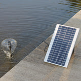 Protege Hi-Flow Water Feature Fountain Pond Pump, w/ Solar Panel, Lithium Battery, Remote Control, Nozzle kit - Side View