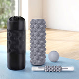 Everfit Foam Roller Set 3-in-1 with Targeted Recovery Muscle Roller Stick & Deep Tissue Massage Ball, Heavy Duty 150KG Support Gym Roller for Back Pain Relief, Myofascial Release, Home Gym Exercise - Low Angle
