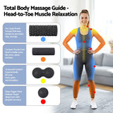 Everfit Foam Roller Set 4 in 1 Grid High Density Massager for Deep Tissue Trigger Point Myofascial Release Back Pain Muscle Recovery Gym Home Fitness Equipment with Storage Bag Supports 150kg - Top-Down View