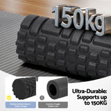 Everfit Foam Roller Set 4 in 1 Grid High Density Massager for Deep Tissue Trigger Point Myofascial Release Back Pain Muscle Recovery Gym Home Fitness Equipment with Storage Bag Supports 150kg - Close-Up Angle