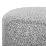 Artiss Gladstone Square Footstool in Grey Linen - Top-Down View