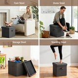Artiss Storage Ottoman Rest Foot Stool Foldable - 45-Degree Angle