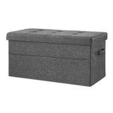 Artiss Storage Ottoman Foot Stool Rest Foldable - Close-Up Angle