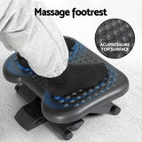 Artiss Foot Rest Stool Office Under Desk Angle Adjustable Footrest Massage Black - Top-Down View