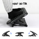 Artiss Foot Rest Stool Office Under Desk Angle Adjustable Footrest Massage Black - 45-Degree Angle