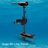 90LBS Electric Trolling Motor Inflatable Boat Outboard Engine Fishing Marine - Top-Down View