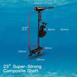 90LBS Electric Trolling Motor Inflatable Boat Outboard Engine Fishing Marine - 45-Degree Angle