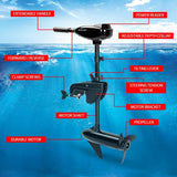 90LBS Electric Trolling Motor Inflatable Boat Outboard Engine Fishing Marine