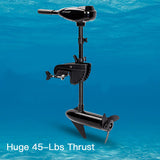 45 LBS Electric Trolling Motor Inflatable Boat Outboard Engine Fishing Marine - Top-Down View