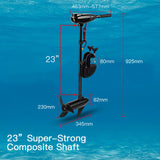 45 LBS Electric Trolling Motor Inflatable Boat Outboard Engine Fishing Marine - 45-Degree Angle