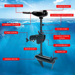 45 LBS Electric Trolling Motor Inflatable Boat Outboard Engine Fishing Marine
