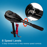 60LBS Electric Trolling Motor Inflatable Boat Fishing Marine Outboard Engine - 45-Degree Angle