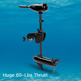 60LBS Electric Trolling Motor Inflatable Boat Fishing Marine Outboard Engine - Top-Down View