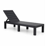 Gardeon Sun Lounge Outdoor Folding Recliner Patio Pool Beach Chair Slatted Black - Side View