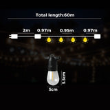 Mazam 60M LED Festoon String Lights Waterproof