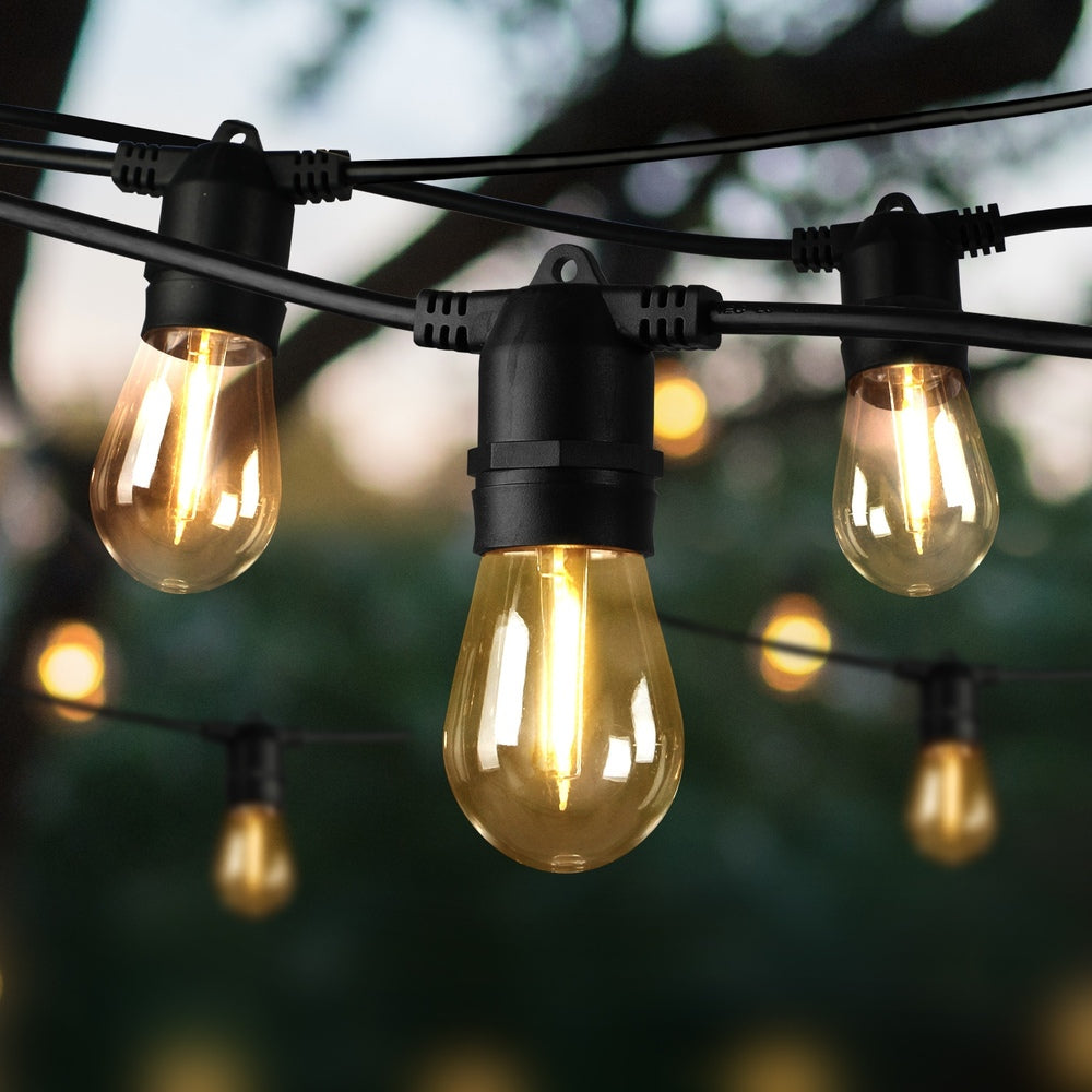 Mazam 20M Solar LED Festoon String Lights Christmas Waterproof