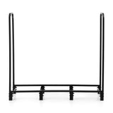 Gardeon Firewood Rack 120cm Wood Rack 3 Sizes Firewood Storage with Tools Black - Side View