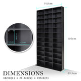 Adjustable Shelves CD DVD Bookcase Storage Shelf - BLACK - Extra Image