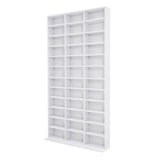 Adjustable Shelves CD DVD Bookcase Storage Shelf - WHITE