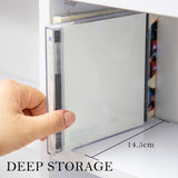 Adjustable Shelves CD DVD Bookcase Storage Shelf - WHITE - Low Angle