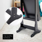 146cm Mirror Jewellery Cabinet 2 Drawers LOWE - BLACK