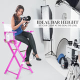 2X 76cm Tall Director Chair - PINK HUMOR