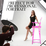 2X 76cm Tall Director Chair - PINK HUMOR