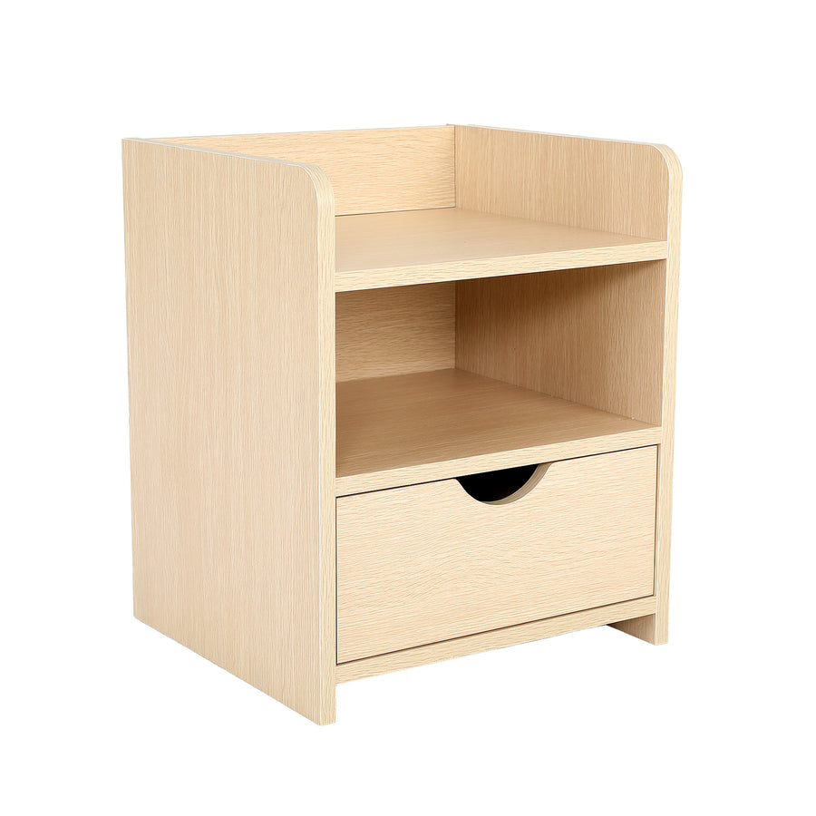 Bedside Table 1 Drawer 2 Shelf LARK - OAK
