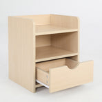 2X Bedside Table 1 Drawer 2 Shelf LARK - OAK
