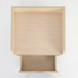 2X Bedside Table 1 Drawer 2 Shelf LARK - OAK - 45-Degree Angle