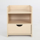 2X Bedside Table 1 Drawer 2 Shelf LARK - OAK