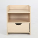 2X Bedside Table 1 Drawer 2 Shelf LARK - OAK