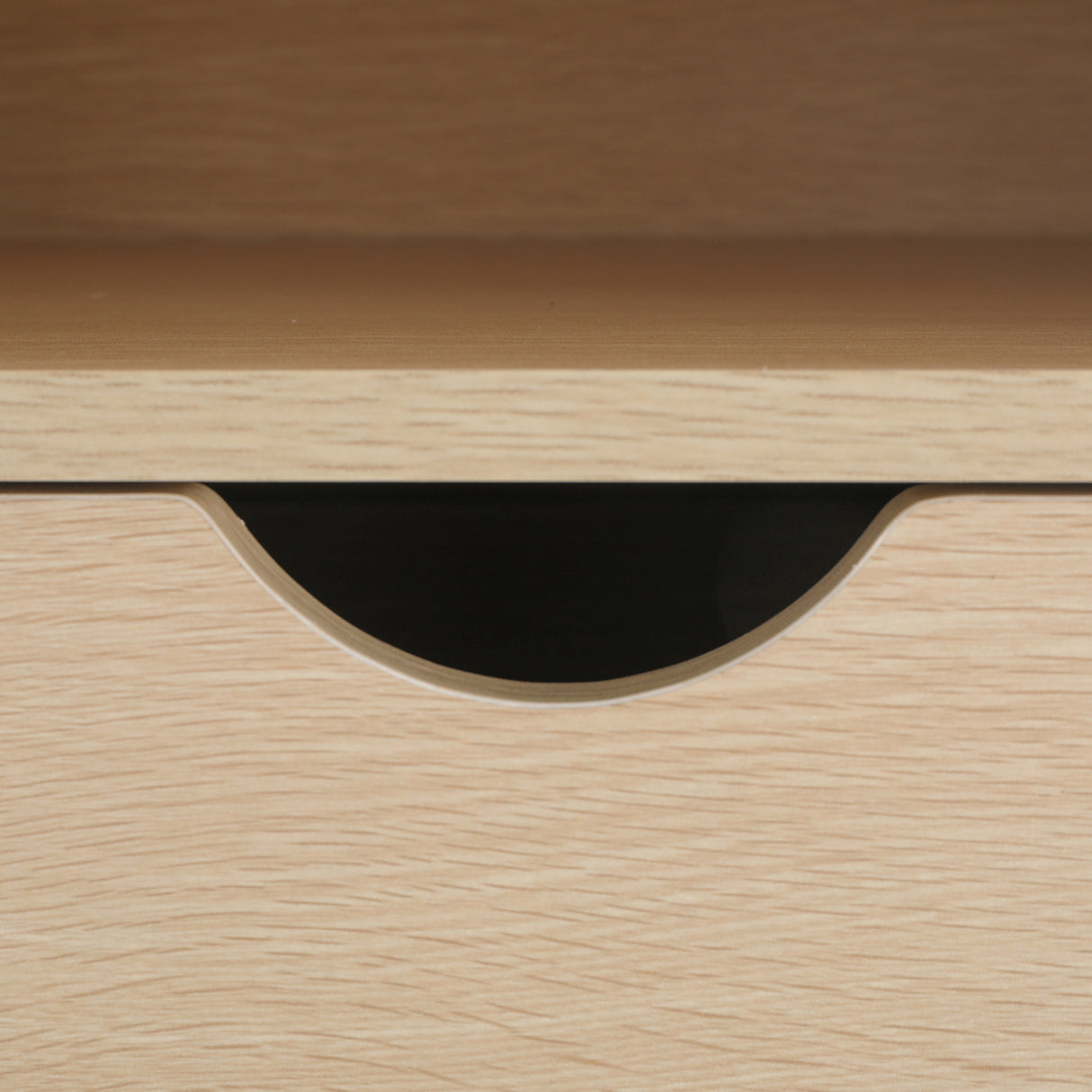 2X Bedside Table 1 Drawer 2 Shelf LARK - OAK