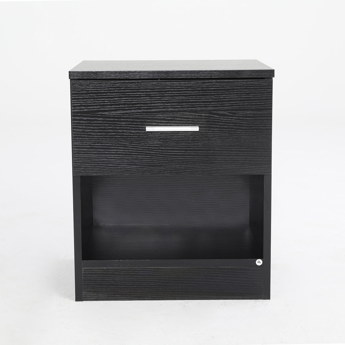2X Bedside Tables 1 Drawer 1 Shelf ELLA - BLACK