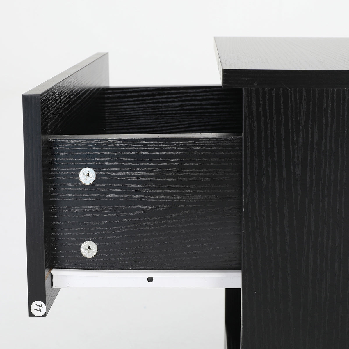 2X Bedside Tables 1 Drawer 1 Shelf ELLA - BLACK