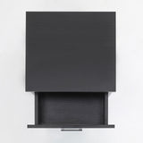 2X Bedside Tables 1 Drawer 1 Shelf ELLA - BLACK - 45-Degree Angle