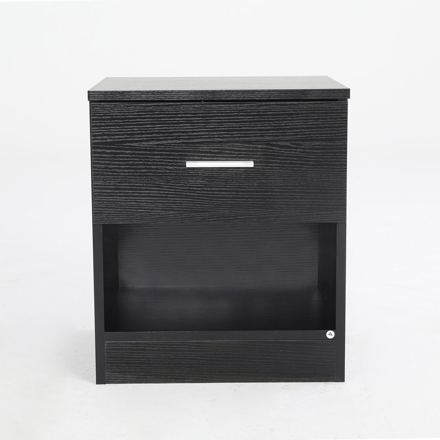 Bedside Tables 1 Drawer 1 Shelf ELLA - BLACK