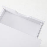 2X Bedside Table 2 Drawer Long Wood Leg SUZY - WHITE - Extra Image
