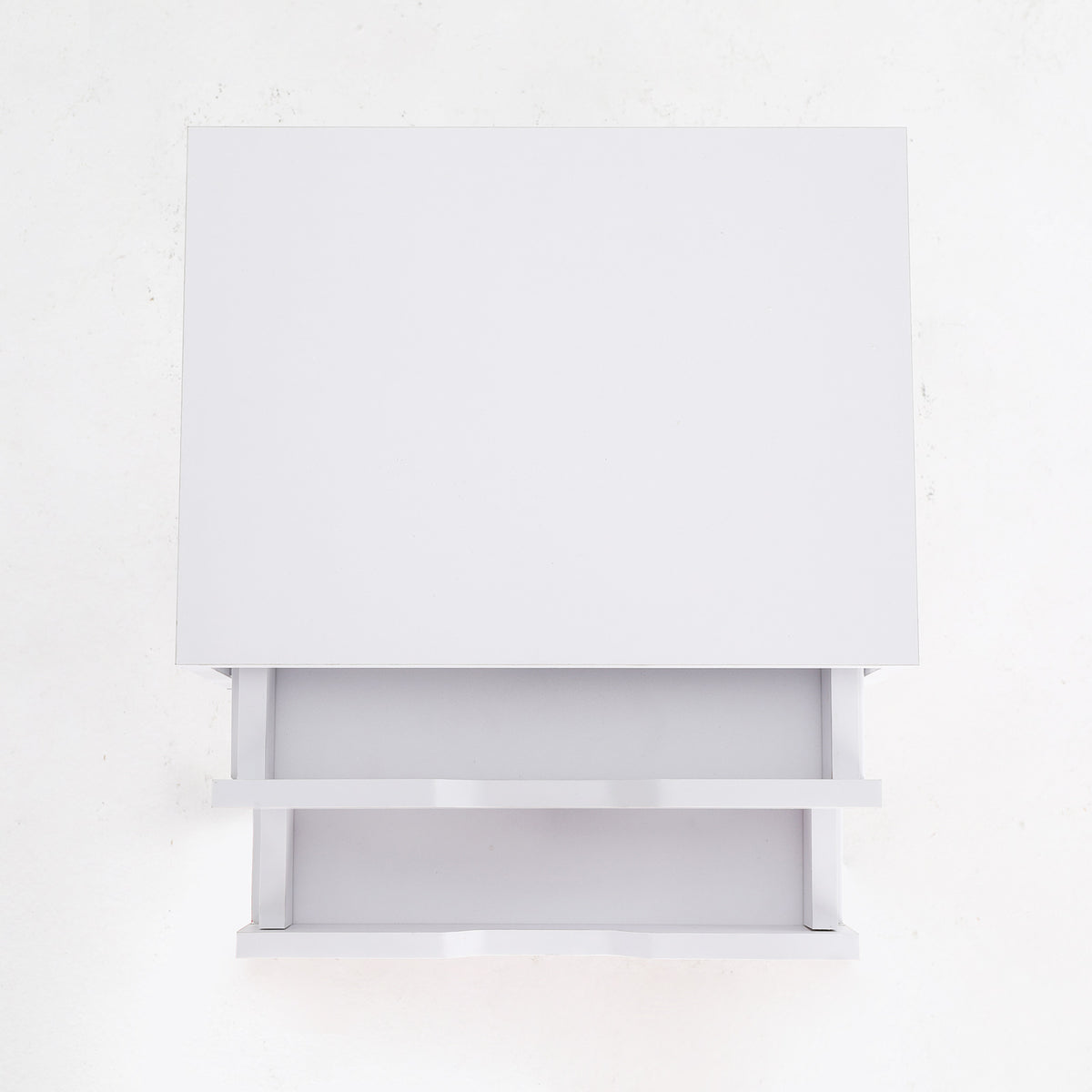 2X Bedside Table 2 Drawer Long Wood Leg SUZY - WHITE