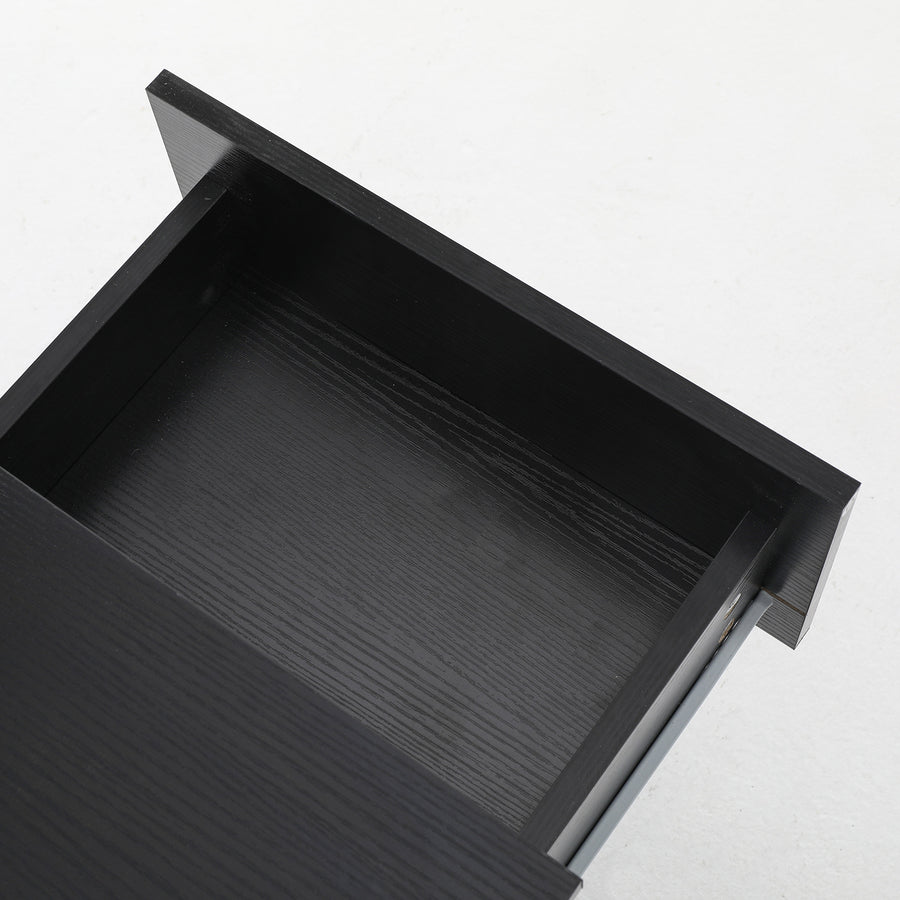 2X Bedside Tables 2 Drawer JOSS - BLACK