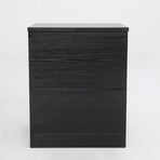 2X Bedside Tables 2 Drawer JOSS - BLACK