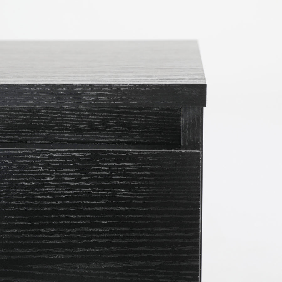 Bedside Tables 2 Drawer JOSS - BLACK