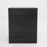 Bedside Tables 2 Drawer JOSS - BLACK - Top-Down View
