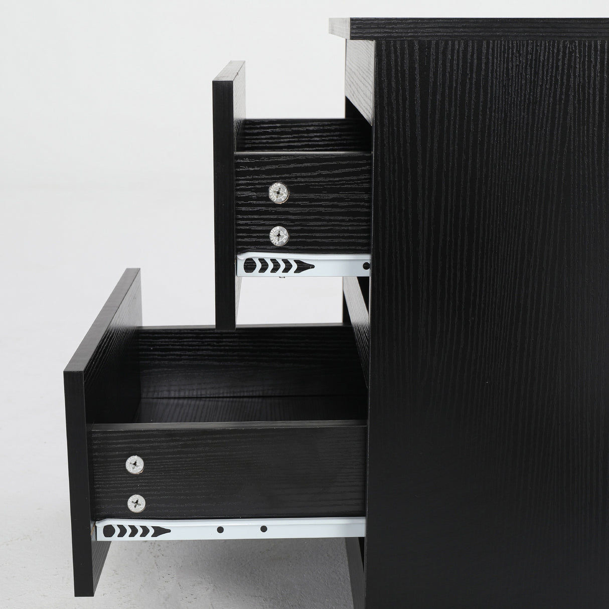 Bedside Tables 2 Drawer JOSS - BLACK
