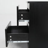 Bedside Tables 2 Drawer JOSS - BLACK