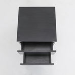 Bedside Tables 2 Drawer JOSS - BLACK