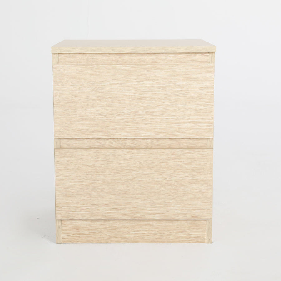 2X Bedside Tables 2 Drawer JOSS - OAK