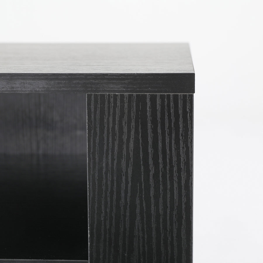 2X Bedside Tables 2 Drawer 1 Shelf ZURI - BLACK