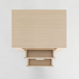 2X Bedside Tables 2 Drawer 1 Shelf ZURI - OAK