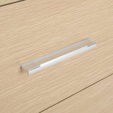 Bedside Tables 2 Drawer 1 Shelf ZURI - OAK - 45-Degree Angle